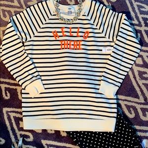 Old Navy - Black/White Striped Sweater